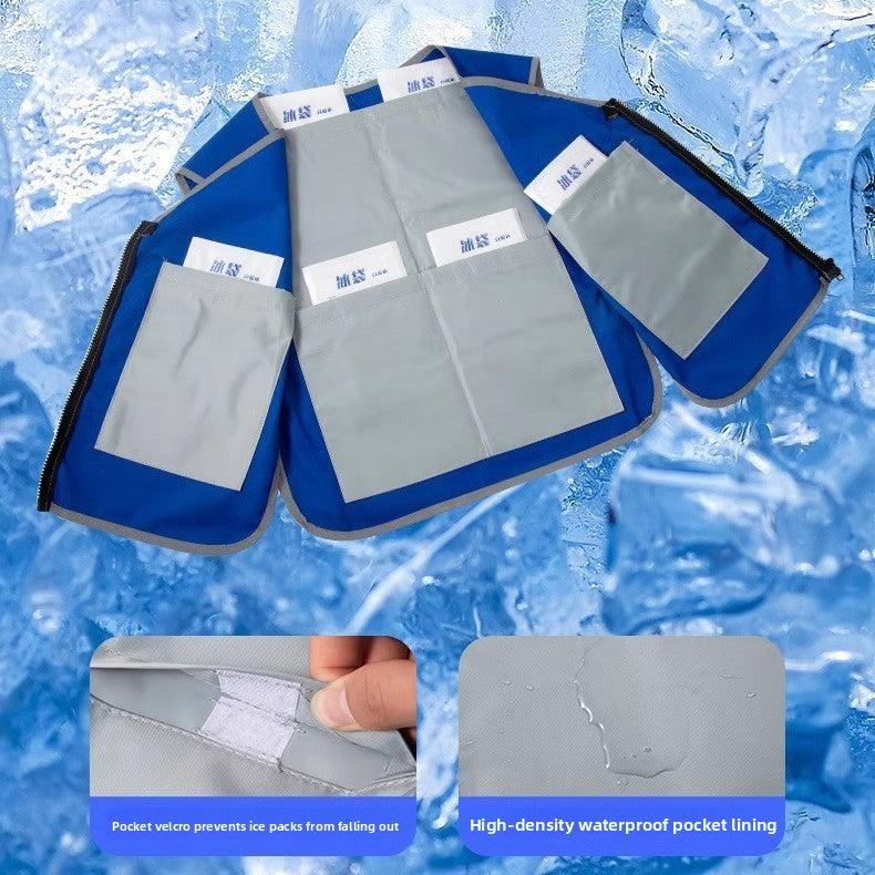 Ice Pack Cooling Vest for Summer Outdoor Use